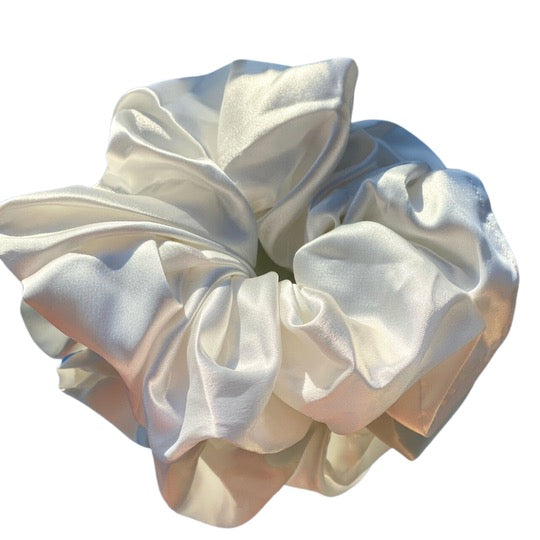 Pearl Satin Scrunchie