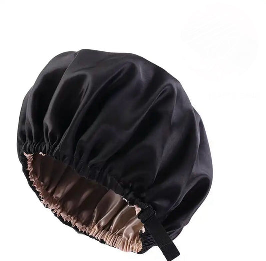 Midnight Satin Bonnet